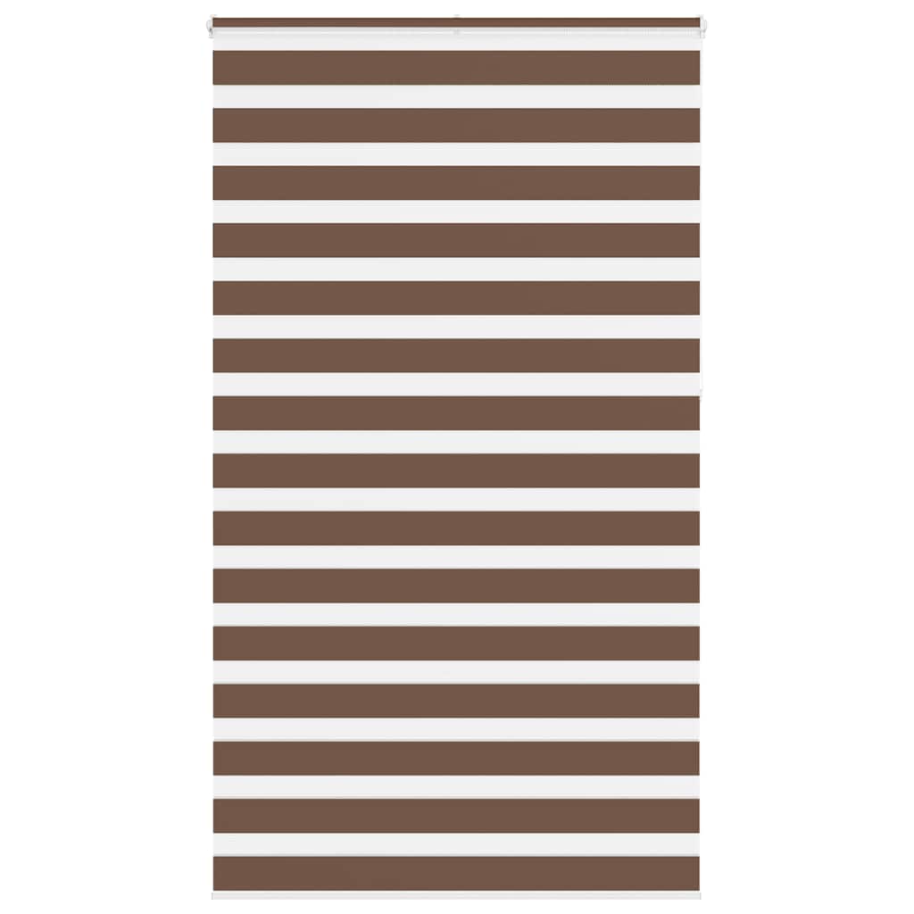 vidaXL Zebra Blind Brown 130x230 cm Fabric Width 125,9 cm Polyester