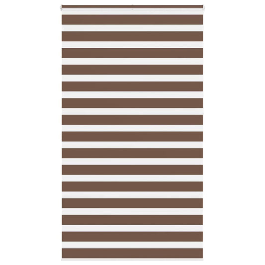 vidaXL Zebra Blind Brown 135x230 cm Fabric Width 130,9 cm Polyester