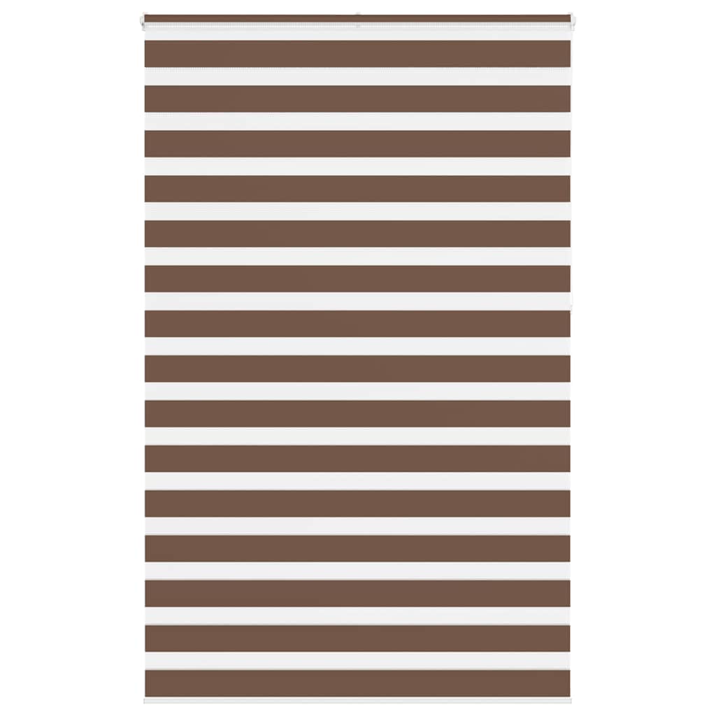 vidaXL Zebra Blind Brown 140x230 cm Fabric Width 135.9 cm Polyester