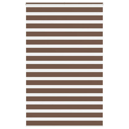 vidaXL Zebra Blind Brown 145x230 cm Fabric Width 140.9 cm Polyester