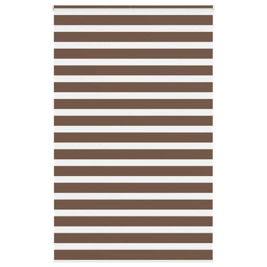 vidaXL Zebra Blind Brown 145x230 cm Fabric Width 140.9 cm Polyester