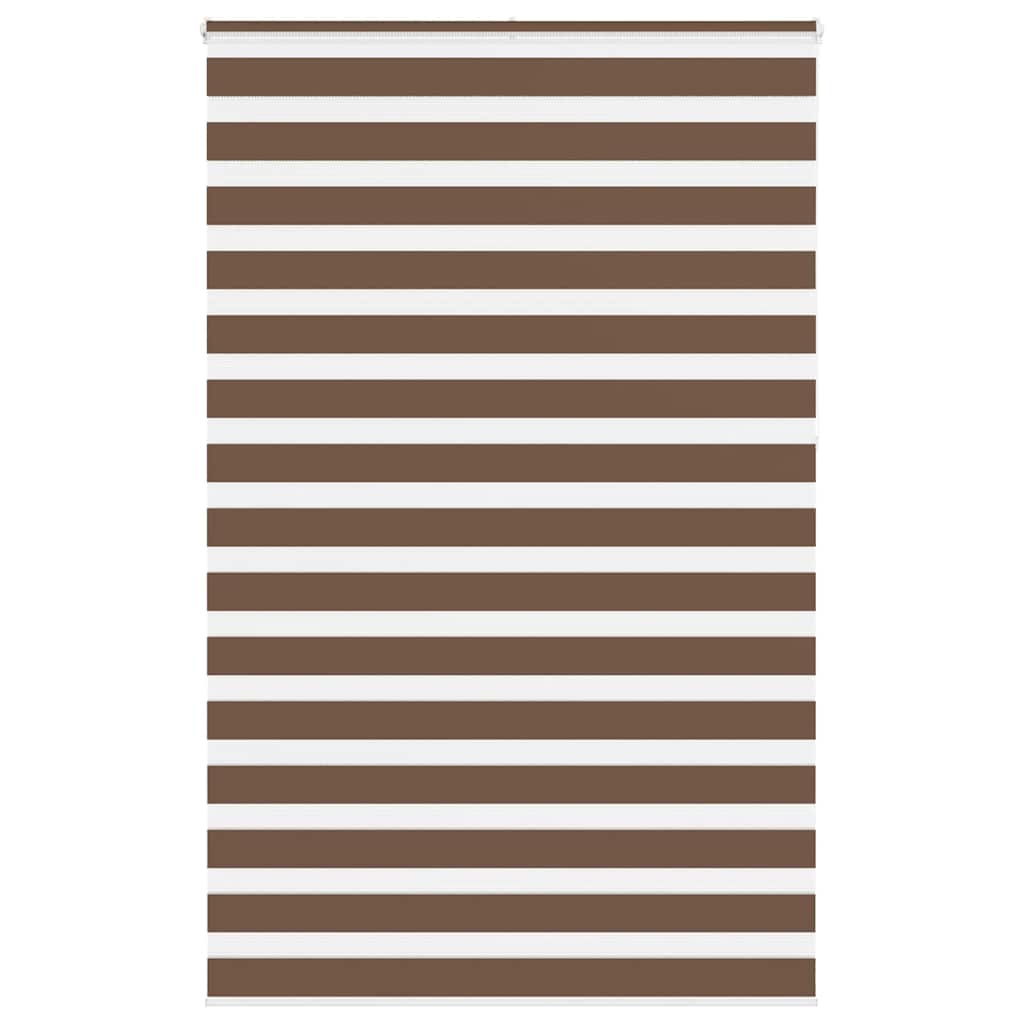 vidaXL Zebra Blind Brown 150x230 cm Fabric Width 145.9 cm Polyester