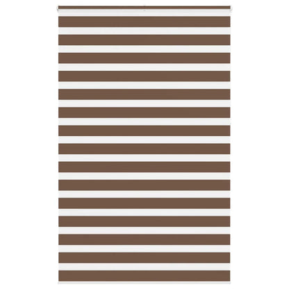 vidaXL Zebra Blind Brown 150x230 cm Fabric Width 145.9 cm Polyester