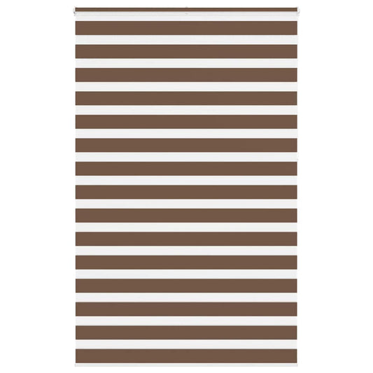 vidaXL Zebra Blind Brown 150x230 cm Fabric Width 145.9 cm Polyester
