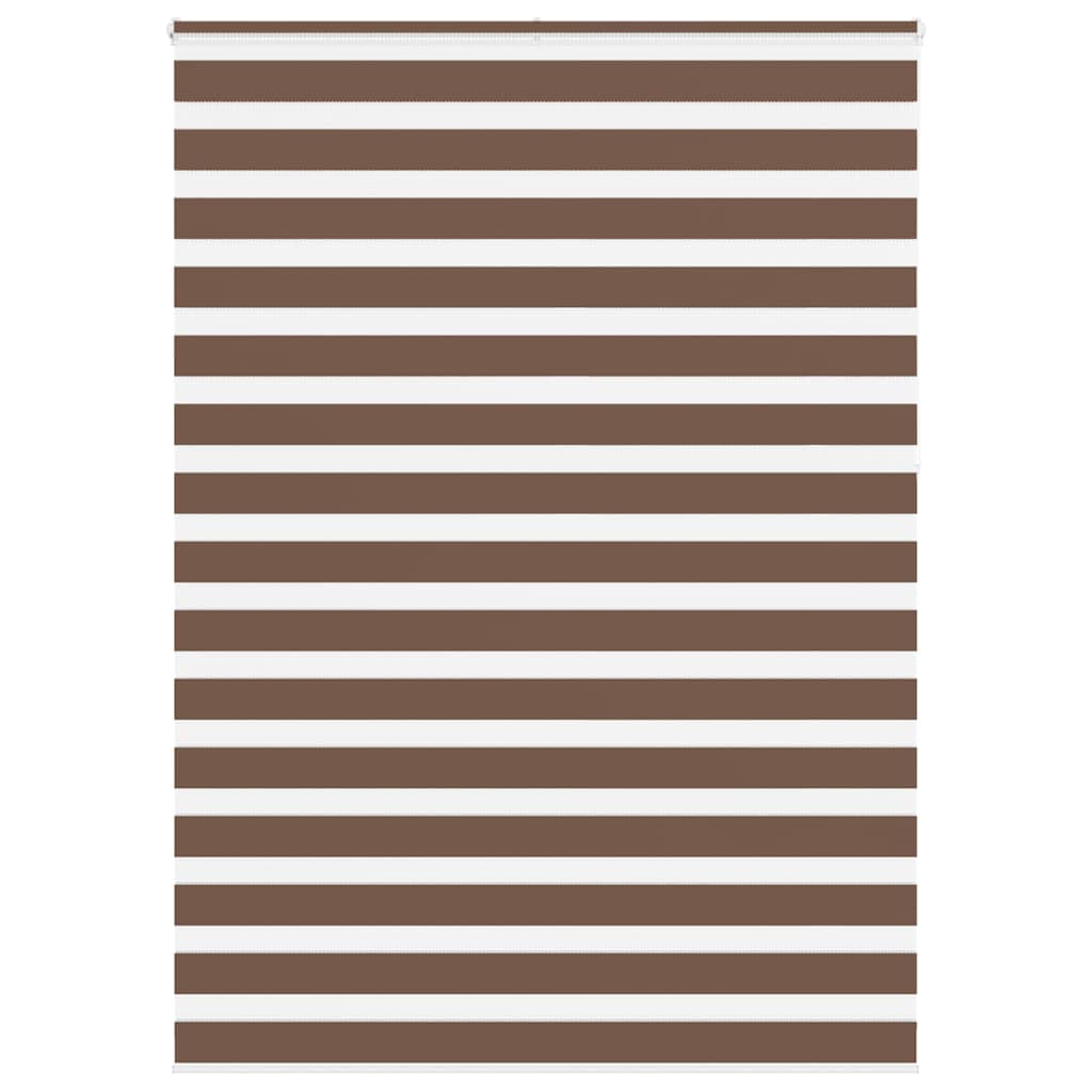 vidaXL Zebra Blind Brown 165x230 cm Fabric Width 160.9 cm Polyester