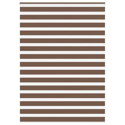 vidaXL Zebra Blind Brown 165x230 cm Fabric Width 160.9 cm Polyester