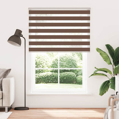 vidaXL Zebra Blind Brown 165x230 cm Fabric Width 160,9 cm Polyester