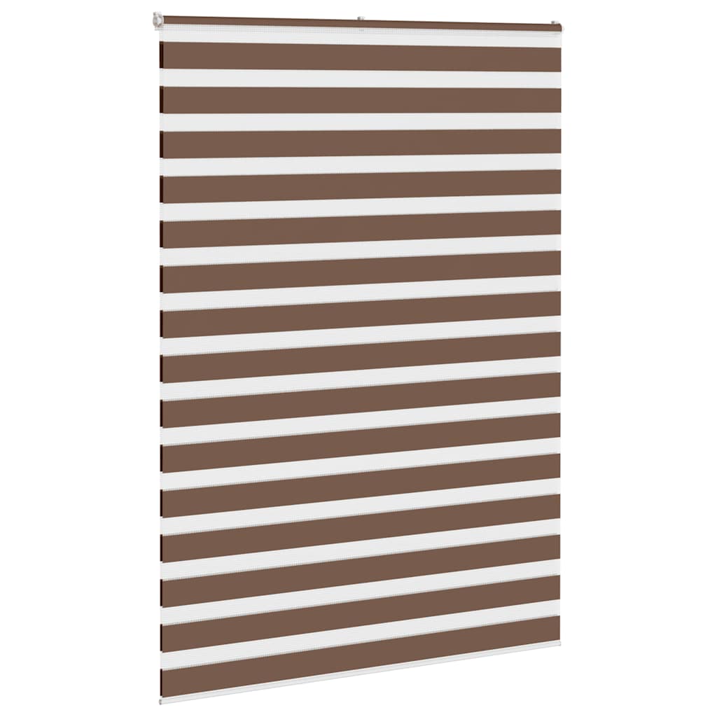 vidaXL Zebra Blind Brown 165x230 cm Fabric Width 160,9 cm Polyester
