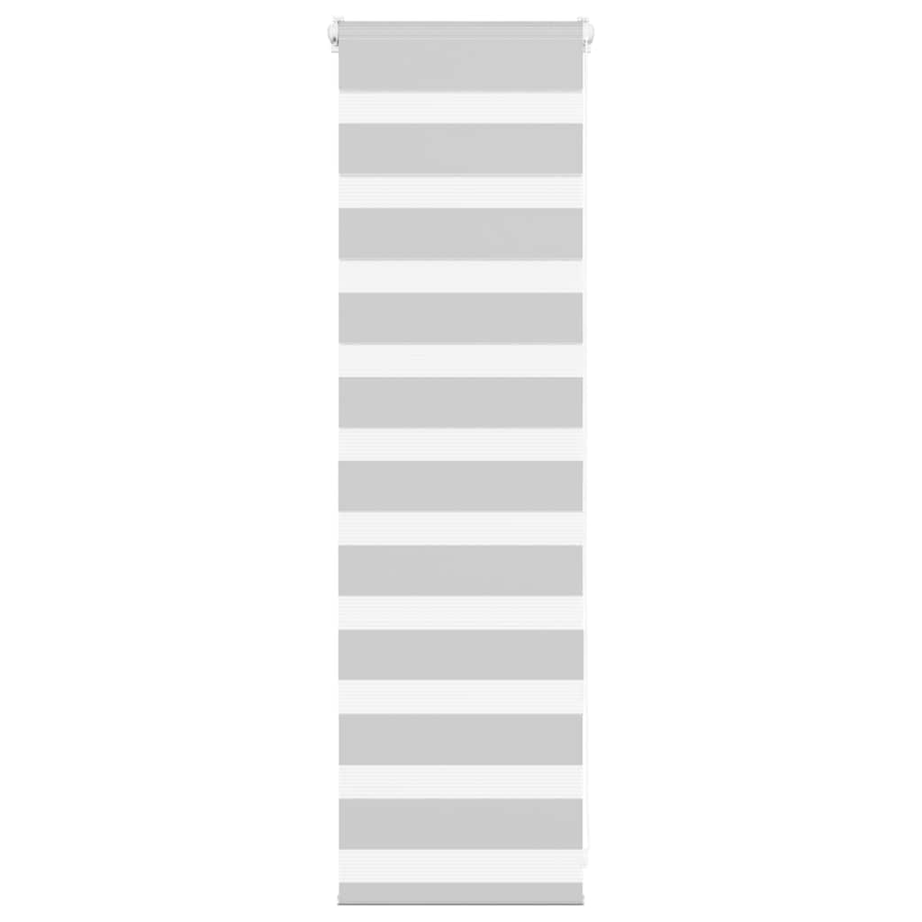 vidaXL Zebra Blind Light Grey 40x100 cm Fabric Width 35.9 cm Polyester