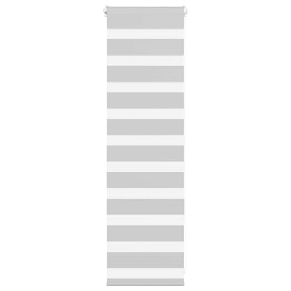 vidaXL Zebra Blind Light Grey 40x100 cm Fabric Width 35.9 cm Polyester