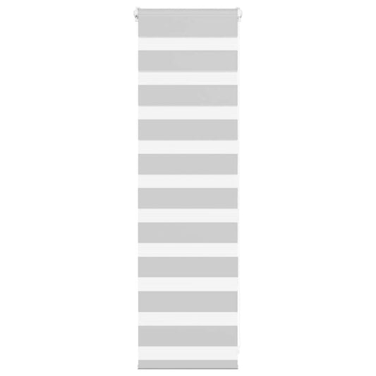 vidaXL Zebra Blind Light Grey 40x100 cm Fabric Width 35.9 cm Polyester