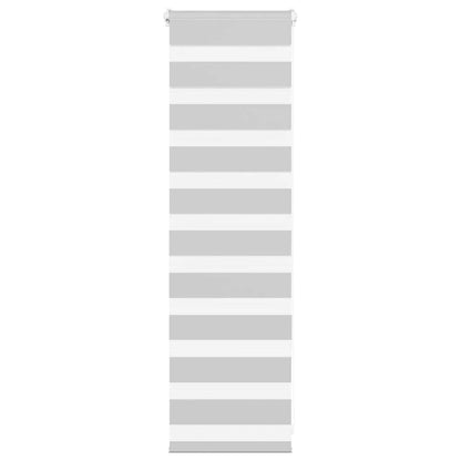 vidaXL Zebra Blind Light Grey 40x100 cm Fabric Width 35,9 cm Polyester