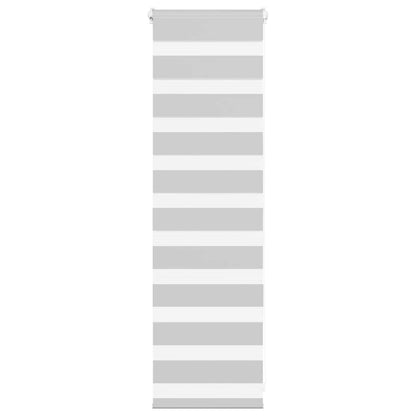 vidaXL Zebra Blind Light Grey 45x100 cm Fabric Width 40.9 cm Polyester