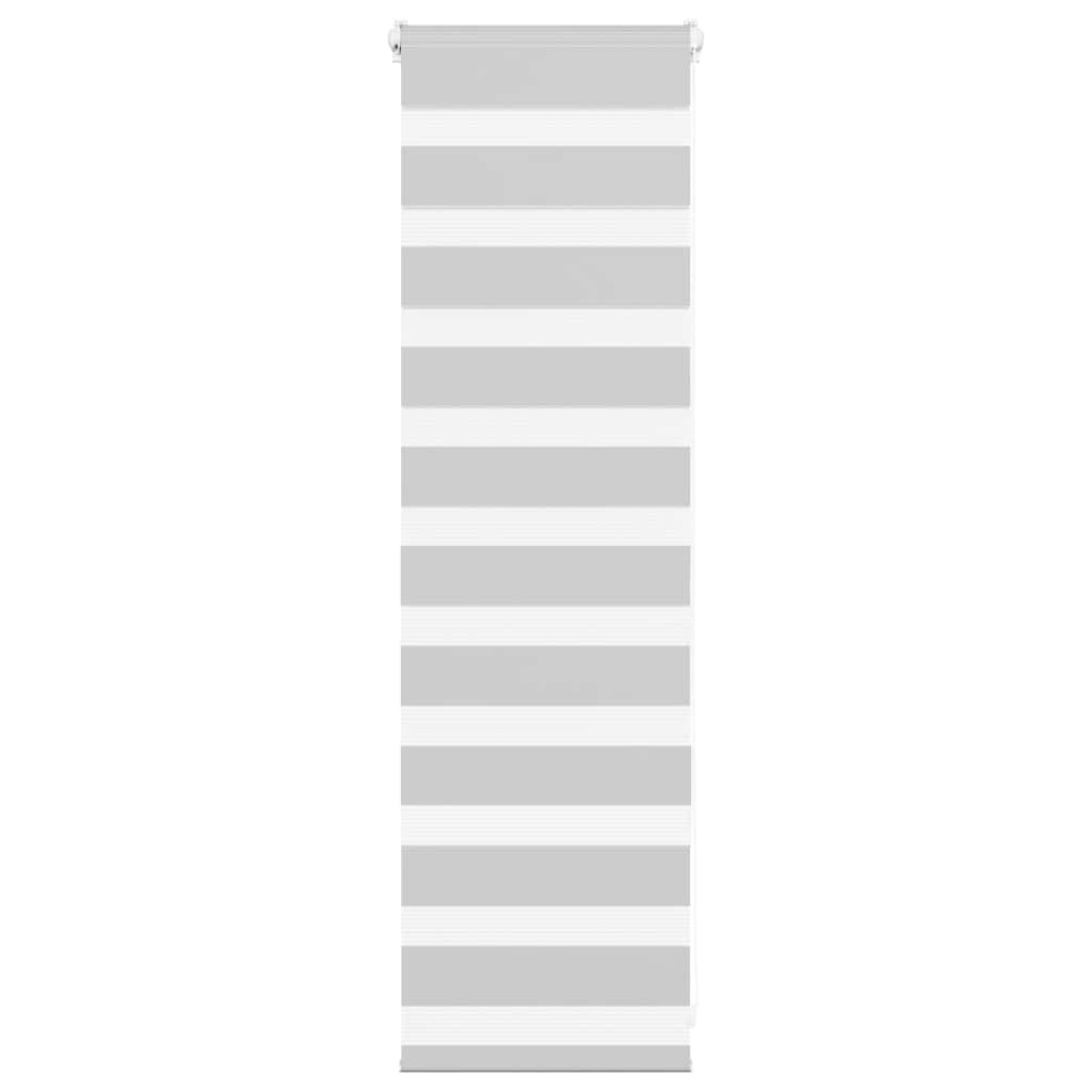 vidaXL Zebra Blind Light Grey 45x100 cm Fabric Width 40,9 cm Polyester