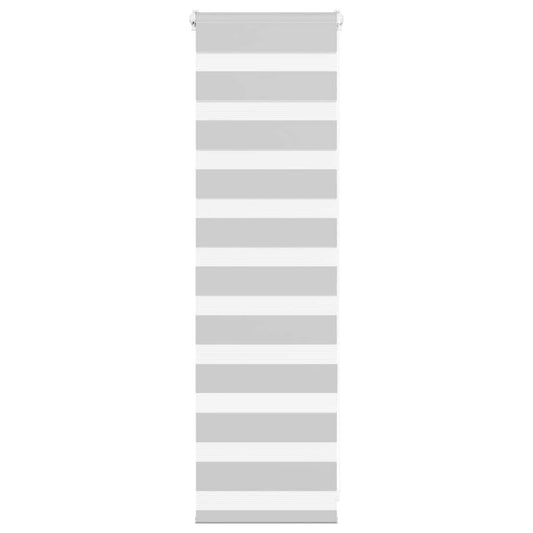 vidaXL Zebra Blind Light Grey 50x100 cm Fabric Width 45.9 cm Polyester
