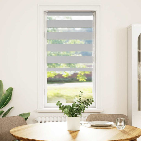 vidaXL Zebra Blind Light Grey 60x100 cm Fabric Width 55,9 cm Polyester