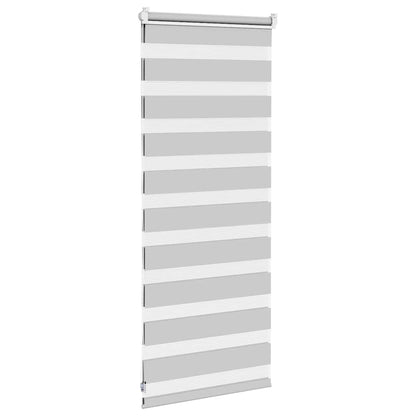vidaXL Zebra Blind Light Grey 60x100 cm Fabric Width 55,9 cm Polyester