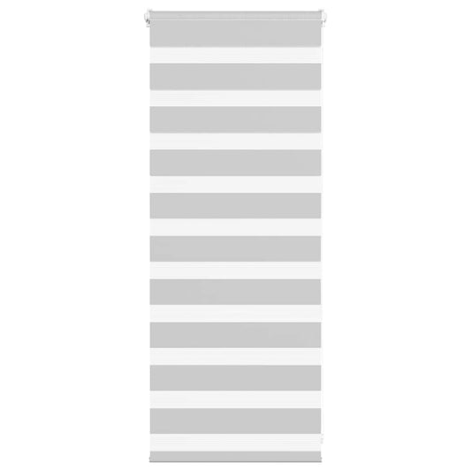 vidaXL Zebra Blind Light Grey 65x100 cm Fabric Width 60,9 cm Polyester