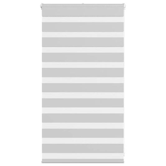 vidaXL Zebra Blind Light Grey 80x100 cm Fabric Width 75,9 cm Polyester