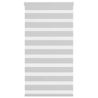 vidaXL Zebra Blind Light Grey 85x100 cm Fabric Width 80.9 cm Polyester