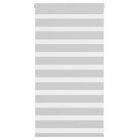 vidaXL Zebra Blind Light Grey 85x100 cm Fabric Width 80,9 cm Polyester
