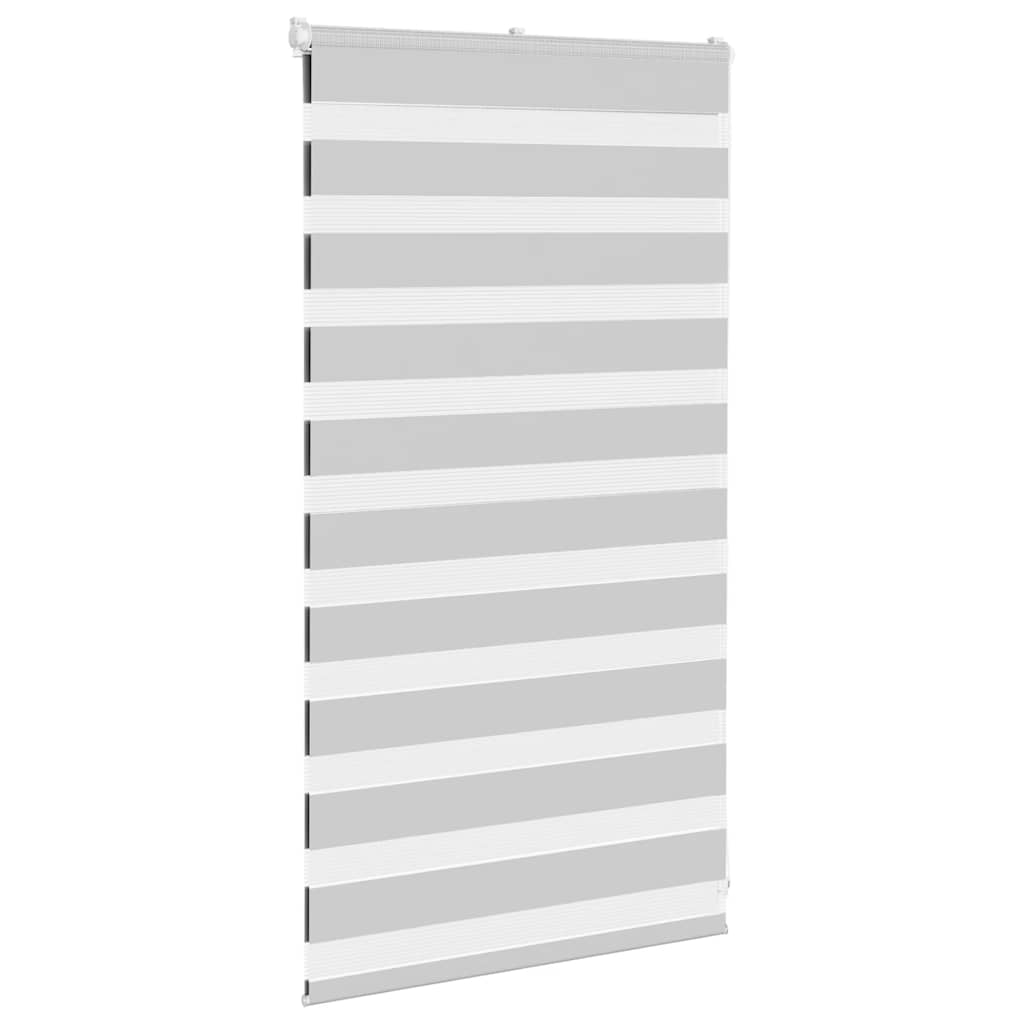 vidaXL Zebra Blind Light Grey 85x100 cm Fabric Width 80,9 cm Polyester