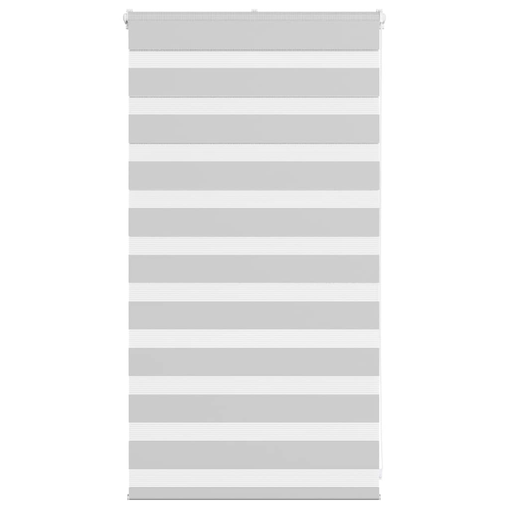 vidaXL Zebra Blind Light Grey 90x100 cm Fabric Width 85.9 cm Polyester