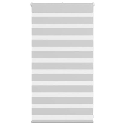 vidaXL Zebra Blind Light Grey 90x100 cm Fabric Width 85.9 cm Polyester