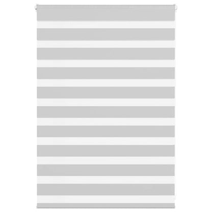 vidaXL Zebra Blind Light Grey 100x100 cm Fabric Width 95.9 cm Polyester