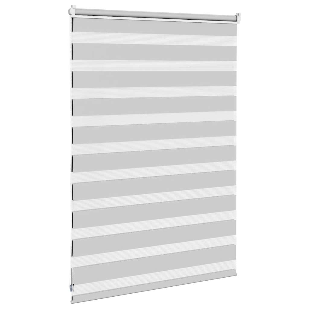 vidaXL Zebra Blind Light Grey 105x100cm Fabric Width 100.9cm Polyester