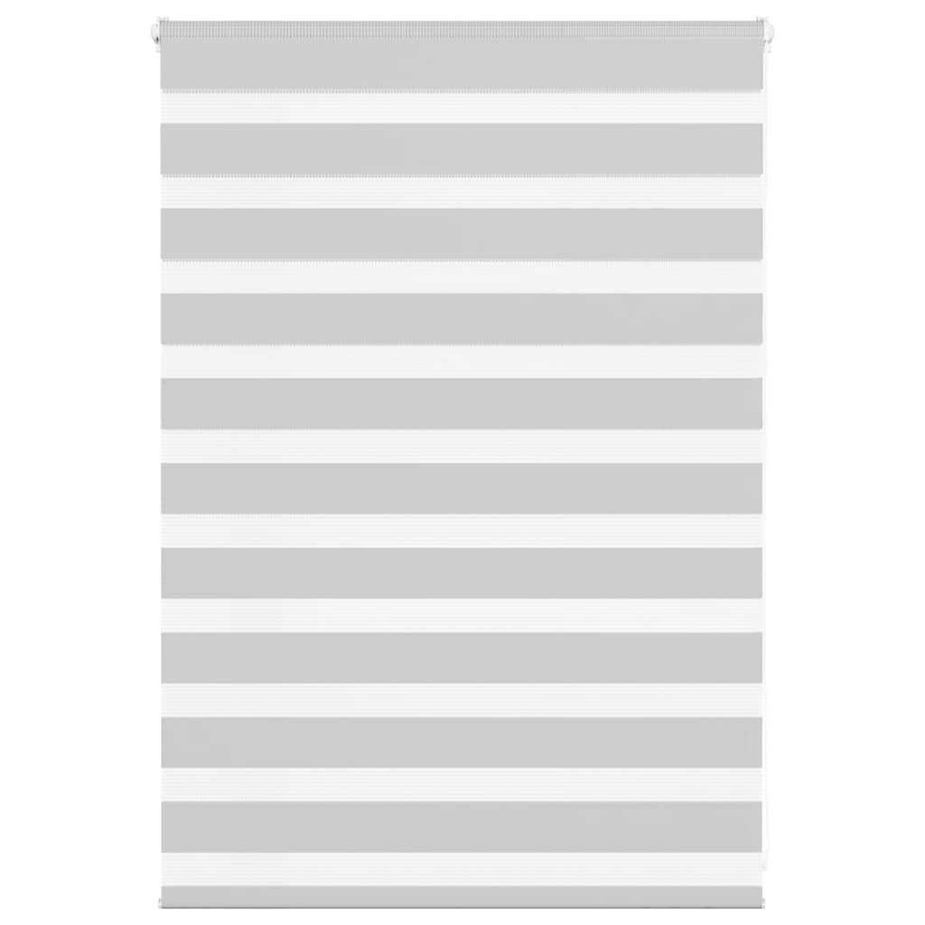 vidaXL Zebra Blind Light Grey 110x100cm Fabric Width 105.9cm Polyester