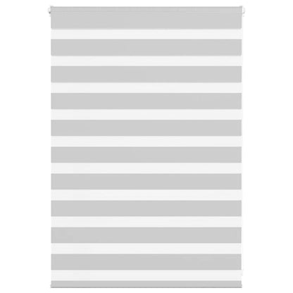 vidaXL Zebra Blind Light Grey 110x100cm Fabric Width 105.9cm Polyester