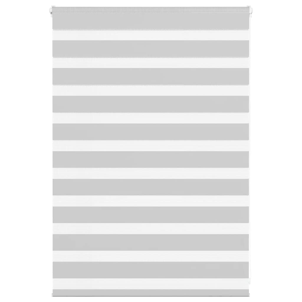 vidaXL Zebra Blind Light Grey 115x100 cm Fabric Width 110,9 cm Polyester