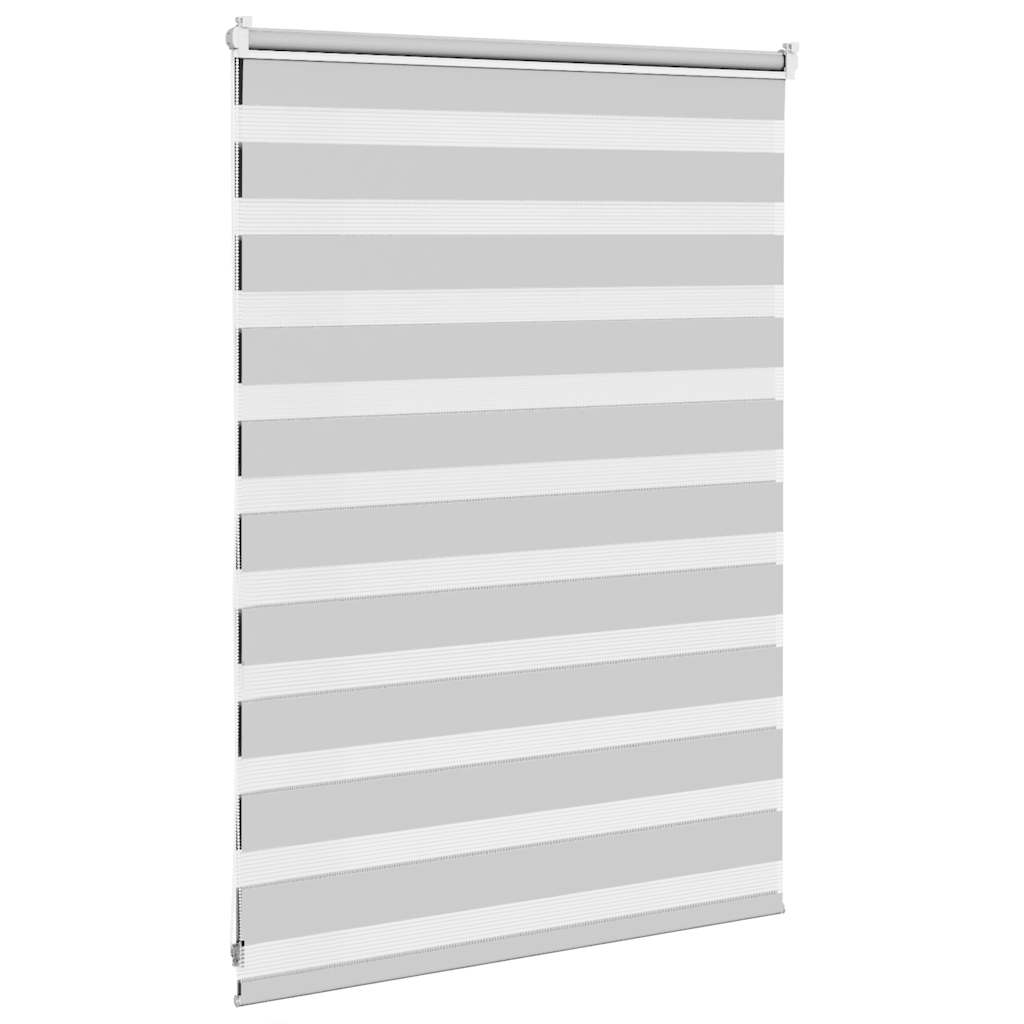 vidaXL Zebra Blind Light Grey 115x100 cm Fabric Width 110,9 cm Polyester