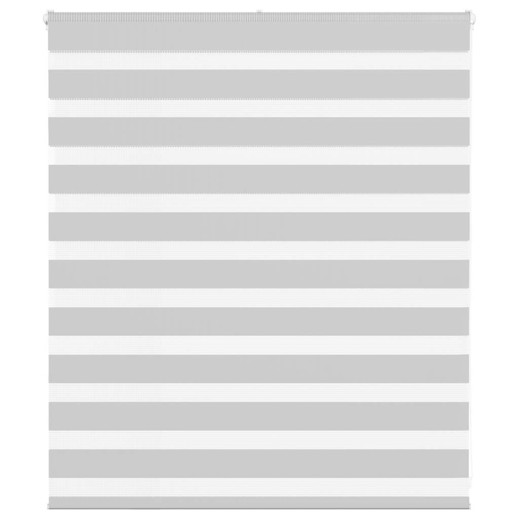 vidaXL Zebra Blind Light Grey 120x100cm Fabric Width 115.9cm Polyester