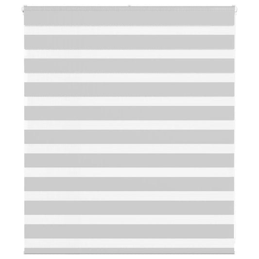 vidaXL Zebra Blind Light Grey 120x100cm Fabric Width 115.9cm Polyester