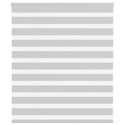 vidaXL Zebra Blind Light Grey 120x100 cm Fabric Width 115.9 cm Polyester