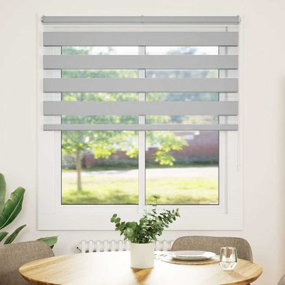vidaXL Zebra Blind Light Grey 120x100cm Fabric Width 115.9cm Polyester