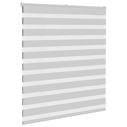 vidaXL Zebra Blind Light Grey 120x100cm Fabric Width 115.9cm Polyester