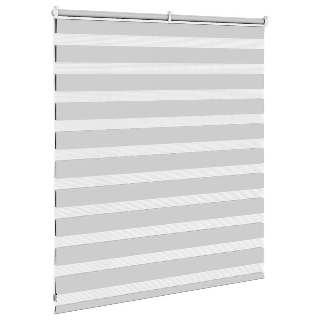 vidaXL Zebra Blind Light Grey 120x100cm Fabric Width 115.9cm Polyester
