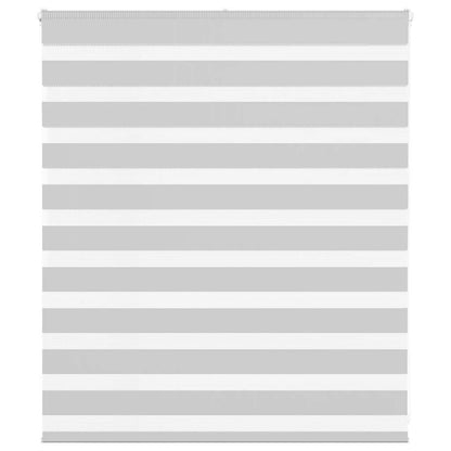 vidaXL Zebra Blind Light Grey 125x100 cm Fabric Width 120.9 cm Polyester