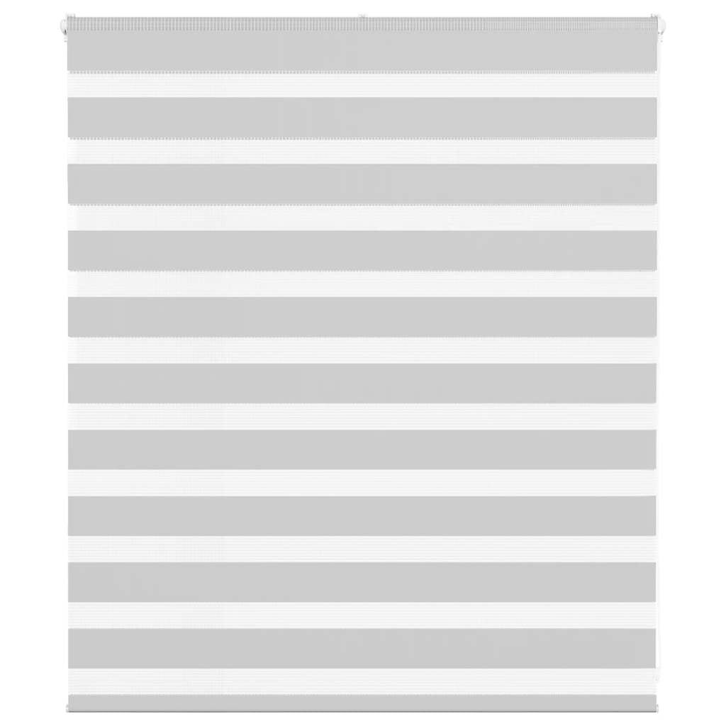 vidaXL Zebra Blind Light Grey 125x100cm Fabric Width 120.9cm Polyester