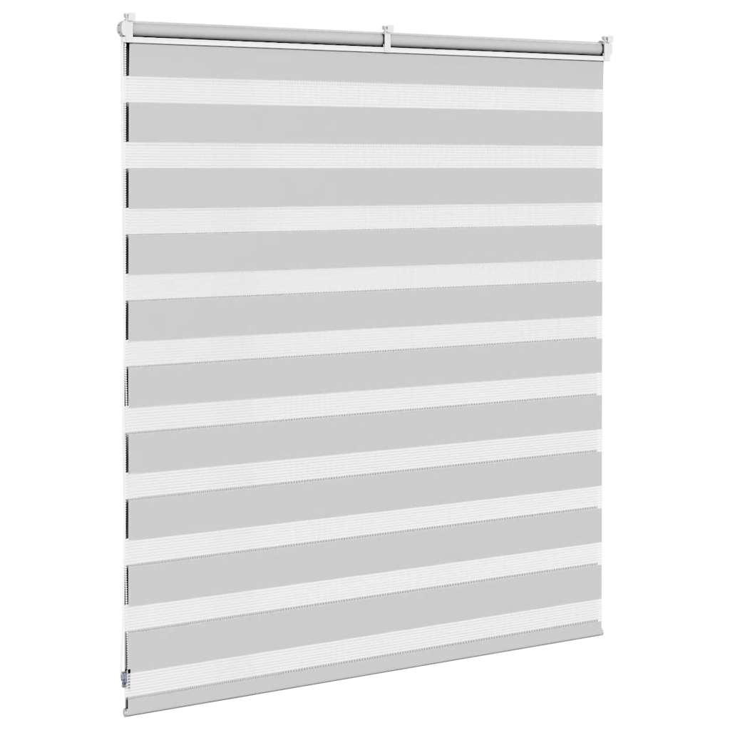 vidaXL Zebra Blind Light Grey 135x100cm Fabric Width 130.9cm Polyester