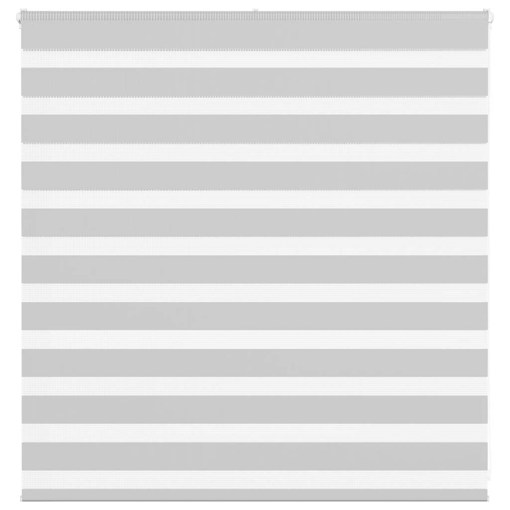 vidaXL Zebra Blind Light Grey 140x100 cm Fabric Width 135.9 cm Polyester