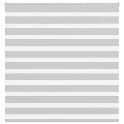 vidaXL Zebra Blind Light Grey 140x100 cm Fabric Width 135.9 cm Polyester