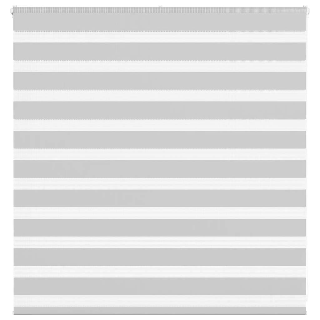 vidaXL Zebra Blind Light Grey 145x100 cm Fabric Width 140.9 cm Polyester