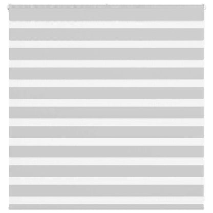 vidaXL Zebra Blind Light Grey 145x100 cm Fabric Width 140.9 cm Polyester
