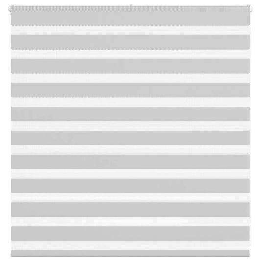 vidaXL Zebra Blind Light Grey 145x100 cm Fabric Width 140.9 cm Polyester