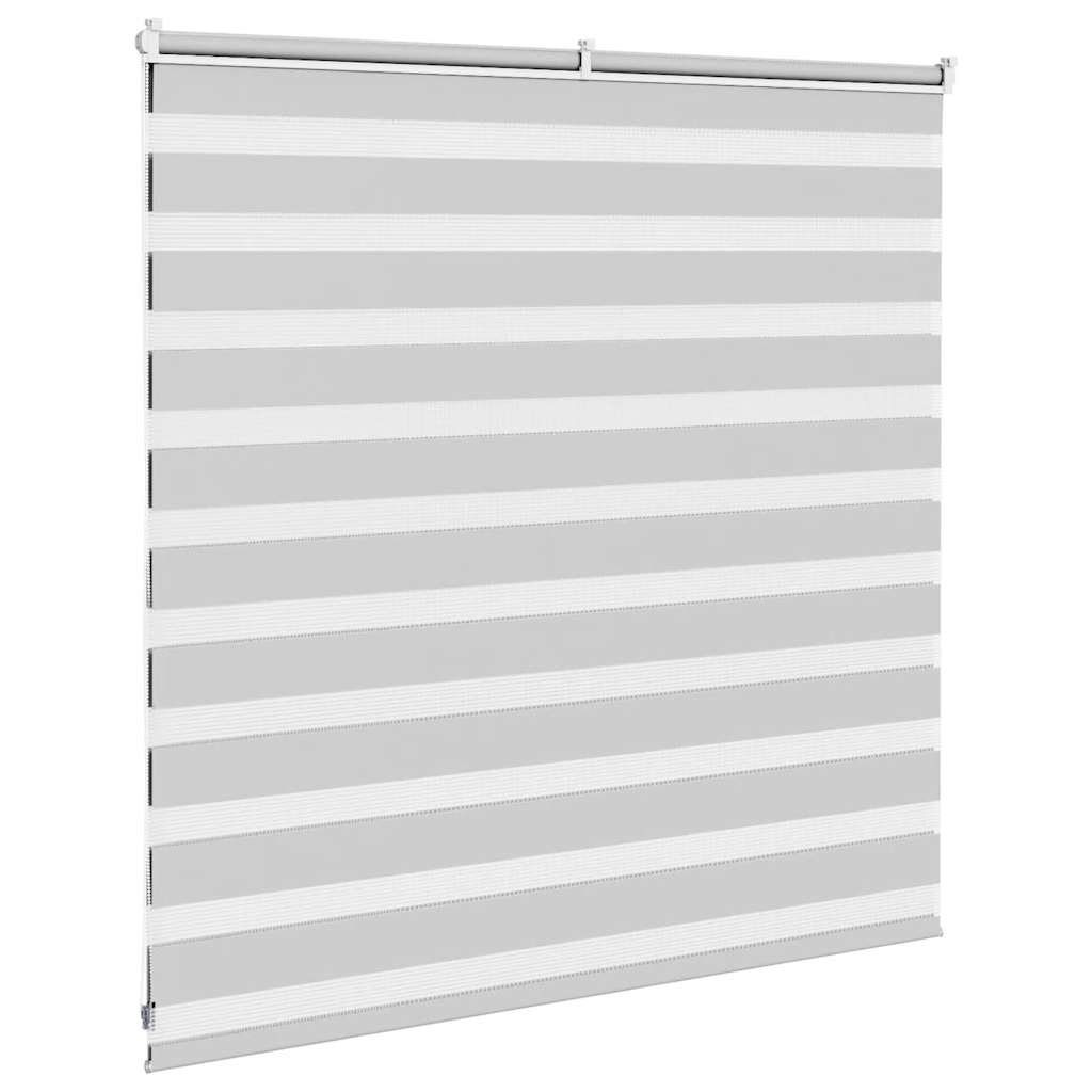 vidaXL Zebra Blind Light Grey 150x100 cm Fabric Width 145.9 cm Polyester