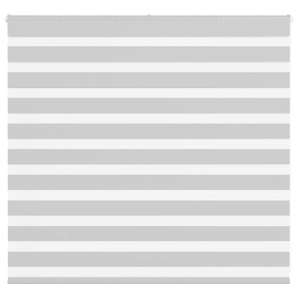 vidaXL Zebra Blind Light Grey 155x100 cm Fabric Width 150.9 cm Polyester